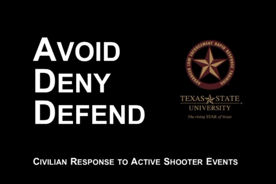 screenshot of screen of Surviving active shooter video